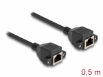 Pikenduskaabel RJ50 S/FTP 0.5m, must, F-F