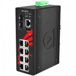 Switch: 8 x 10/100/1000BaseT(X) PoE+, 2 x SFP, -40 kuni 75&deg;C, manageeritav, DIN, 48-55VDC, ATEX