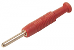 Banaanpistik juhtmele, 2mm, 60V DC, 6A, joodetav, punane