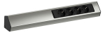Toitepaneel Casia 4 x CEE7/3, 475 x 78 x 64mm, must/hall