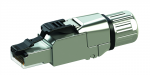 Modularpistik RJ45 Cat8.1 &uuml;hekiulisele/mitmekiulisele, 22-27 AWG, t&ouml;&ouml;riistavaba, metallist