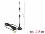 Suundantenn: 2.5 dBi LTE, GSM, ZigBee, NB-IoT, b/g/n 2.4GHz, sise-ja v&auml;litingimustele, magnetalusega, 2.5m, sma