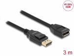 DisplayPort pikenduskaabel 3.0m, Ultra HD 4K60Hz