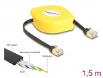 V&otilde;rgukaabel Cat6a STP 1.5m, tagasit&otilde;mmatav, must / kollane