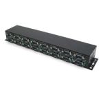 Konverter RS-232 (DB9M) > USB 2.0 / USB 1.1, 16 porti, kaablilukk