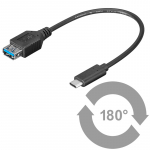 &Uuml;leminek USB-C - USB 3.0 A 0.2m, OTG (Gen1-5Gbs)