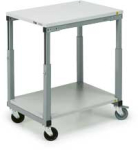 Moveable bench 500x700mm, height adjustment, with lower shelf -SAP-507ESD + AT-507ESD