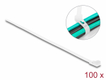 Kaablisidemed 200 x 4.8mm, valged, taaskasutatavad (100tk)