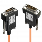 DVI-D kaabel 70.0m, Fibre Optic Hybrid, 1920X1200@60Hz, oranz