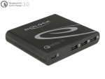 Laadimisjaam 1x USB-C PD 85W, 3x USB-A Qualcomm kiirlaadija, komplektis lisaks 11 erinevat otsikut laptopidele, must