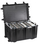 Seadmekast 15U 860x560x460mm, veekindel, must, riiuliraamiga, ratastega, 18.3kg