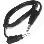 Cable 1,5m / shrouded 4mm banana plugs terminated, black
