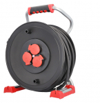 Maandusega pikendusjuhe 3 pesa / 40.0m rull kaablitrummel IP44 3G 2.5 mm&sup2; plastikust