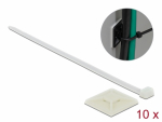 Kaablisidemed fiksaatoriga 250 x 7.2mm, valged (10tk)