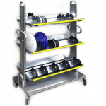 CHARIOTTE - Baseplate 600x1130 with conductive 125mm swivel castors