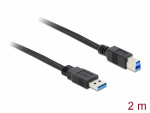 USB 3.0 kaabel A - B 2.0m, must