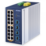 Switch: 16 x 10/100/1000Mbps PoE+, 4 x SFP+, 1 x USB-C console, Layer 2+, PoE Budget 360W