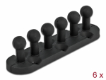 Juhtme hoidik 5-le kaablile (6tk), isekleepuv, must