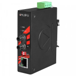 T&ouml;&ouml;stuslik konverter: 10/100/1000T(X) to 1000FX ST MM, -40&deg; kuni 80&deg;C, kompaktne, DIN