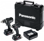 Komplekt: Akutrell + Akul&ouml;&ouml;kmutrikeeraja Panasonic, Dual voltage 14.4/18V, 2x18V 3.0Ah akut komplektis