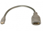 &Uuml;leminek Micro HDMI (M) - HDMI (F) 0.15m