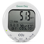 CO2 temperatuuri- niiskusemonitor releev&auml;ljundiga