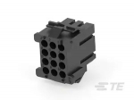 AMP pistikupesa korpus, 4.19 mm sammuga, 12-kontakti, 4-realine