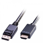 DisplayPort - HDMI kaabel 1.0m, must 2160p@30Hz (passive)