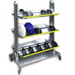 CHARIOTTE - Baseplate 600x760 with conductive 125mm swivel castors