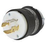 Lukustuv pistik, 20A, 3PH 277/480VAC, must-valge, L19-20P NEMA