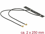 WLAN Antenn 2x MHF/U.FL (IPEX) otsik 802.11 ac/a/b/g/n 5 dBi 250 mm PCB Internal ise kleepuv
