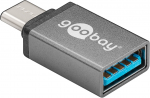&Uuml;leminek USB-C (M) - USB 3.0 A (F), hall (Gen1-5Gbs)