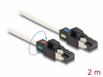 V&otilde;rgukaabel Cat6a S/FTP 2.0m, mitmev&auml;rvilise p&ouml;&ouml;ratava klambriga, LS0H, CU