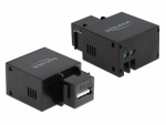 Keystone moodul: USB A - 2pin terminal block, 2.1A, must