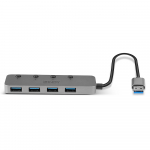 USB 3.0 hub, 4 porti, l&uuml;lititega, hall