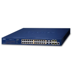 Switch: 24 x 10/100/1000Mbps PoE+, 4 x TP/SFP Combo, 1 x RJ-45 console, Layer 2/4, r&auml;kitav, 430W