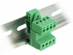 Terminal block R5.08mm, 4-ne, 24-12 AWG, DIN-liistule, nurgaga