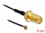&Uuml;leminek antennile RP-SMA - MHF I 1.13, 5cm, 10mm keermega