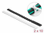Kaablisidemed helmestega 165 x 10.0mm, mustad/valged, taaskasutatavad (20tk)