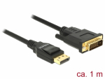 Displayport - DVI-D Dual Link kaabel 1.0m, must