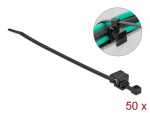 Kaablisidemed 200 &times; 4.8mm mustad, servaklambriga (50tk)