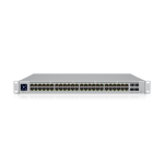Switch: 48 x GbE RJ45, 4 x 10G SFP, Layer 3, fanless, r&auml;kitav