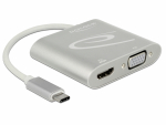 USB-C splitter 1 sisse / 2 v&auml;lja HDMI (F) 2560x1440@60Hz / VGA (F) 1920x1080@60Hz