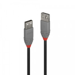USB 2.0 pikenduskaabel A - A 0.5m, must, ANTHRA
