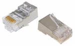 Modularpistik RJ45 Cat5e &uuml;hekiulisele/mitmekiulisele &uuml;markaablile varjestatud 26-24 AWG