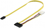 &Uuml;leminek SATA 22pin (M) - SATA 7pin (M) + toide 0.5m