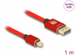 Mini DisplayPort - DisplayPort kaabel 1.0m, punane, 8K@60Hz