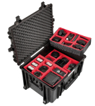 Fototarvikute kohver 670x510x372mm, veekindel, must, 3 sahtlit, ratastega, IP67, 12.65kg