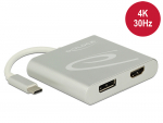 USB-C splitter 1 sisse / 2 v&auml;lja Displayport / HDMI (F) 2560x1440@60Hz / 3840x2160@30Hz
