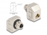 Adapter M12 (F) - RJ45 (F) X-code 8 pin